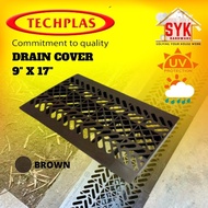 in stock SYK TECHPLAS 9''x17'' High quality UV Protection Drain Cover (Brown) Heavy Duty Penutup Lon