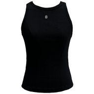 MOTTOM - MOTTOM Logo-Embroidered Ribbed Stretch-Cotton Tank Top in Black