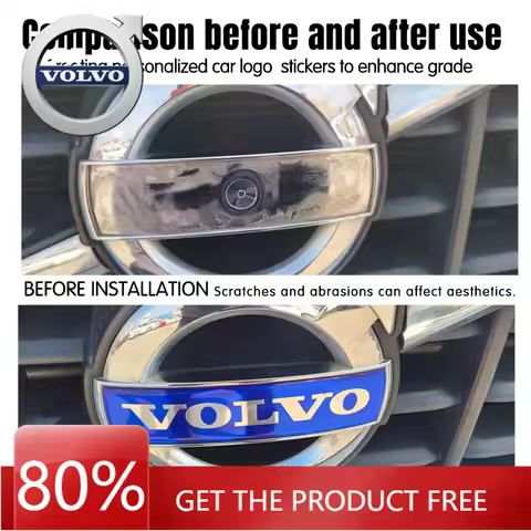 Emblems 2026 New For Volvo Front Grill Emblem badge Rear Trunk Badge For Volvo T6 S40 S60 S90 XC40 X