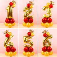 Birthday Number Balloon Golden Aluminum Foil Balloon Children Baby Birthday Birthday Party Dress Up 