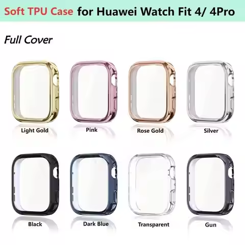 Soft TPU Case for Huawei Watch Fit 5 5Pro Fit 4 4Pro Smart Watch Strap Protective Bumper for Huawei
