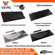 Tecware Phantom 87/ Phantom(Outemu Switch)+ 87 Phantom+ Elite 87(Pre-Lubes Switch) Wireless Mechanical Keyboard