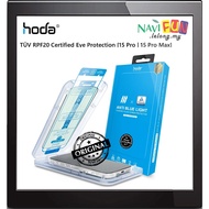[iPhone 15 16 17 Pro Max ] Hoda TÜV RPF20 Certified Eye Protection (Blue Light) Full Tempered Glass 