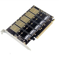 PCI-E X16轉五口四口M.2 NGFF SATA3.0擴展卡M2硬盤轉接卡JMB585