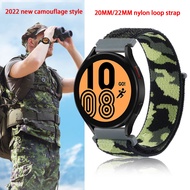 P114 Band For Samsung Galaxy Watch 4 3 classic 5 Pro active 2/Gear S3 Nylon loop Camouflage style correa Bracelet Huawei watch GT 3 2 strap 22mm 20mm