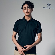 【MUNSINGWEAR 企鵝】男款日本製基礎短袖POLO棉衫-黑色,3L