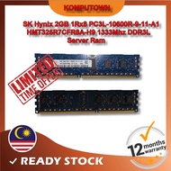 SK Hynix 2GB DDR3L 1333Mhz CL9 1Rx8 ECC RDIMM Server RAM (PC3L-10600R-9-11-A1 HMT325R7CFR8A-H9T3-AC)