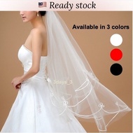 1.5m long veil without comb/clip white bridal veil illegitimate bridal shower veil Bachelorette veil