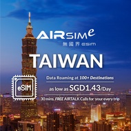 AIRSIMe Global Travel Prepaid eSIM - Taiwan