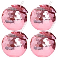 [WSU Store] Exclusive4PCS Disco Ball Cups Cocktail Glasses Bar Tools Party Glasses Flashlight Straw 