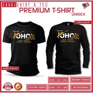 T-Shirt Cotton 100% Negeri Johor Shirt Lelaki Shirt perempuan Baju lelaki Baju perempuan lengan pendek lengan panjang