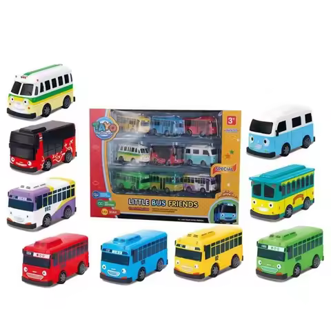 Model Buses for Kids Gifts Little Children Educational Model Buses TAYO Bus Car Mini Pull Back Bus L