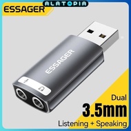 ESSAGER USB Sound Card External OTG Portable AUX 3.5mm - ES-OTG21