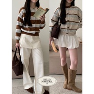 NOMADE.& 15 June Espresso Cardigan {Striped Knitted Cardigan}