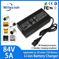 72V Charger 5A 20S Lithium-ion Battery Pack Charger 84V 5A Intelligent Fast Charging EU/ US/AU/UK Pl