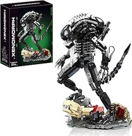 Fuleying Xenomorph Mech Action Figure Building Blocks Kit for Adults, Aliens Clamping Blocks, Fictio