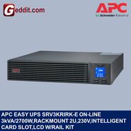 APC EASY UPS ON-LINE SRV3KRIRK-E ,3kVA/2700W,RACKMOUNT 2U,230V,6x IEC C13 + 1x IEC C19 OUTLETS,,LCD,W/RAIL KIT