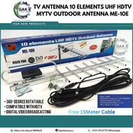 TV ANTENNA 10 Elements UHF HDTV MYTV OUTDOOR ANTENNA ME-10E