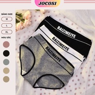 Combo of 3 women's breathable deodorant cotton underwear, mid-rise underwear for a seductive figure 