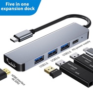 เคสGOOJODOQ HDMIประเภทC 6-In-1 Hub 6พอร์ตPD 87Wชาร์จ2พอร์ตUSB 3.0 4K HD TF Cardการ์ดSDตัวอ่านไมโครกา