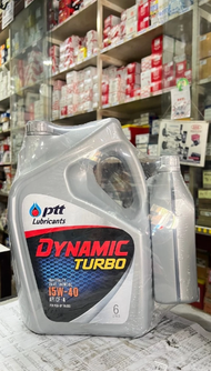 PTT DYNAMIC TURBO15W-40 กึ่งสังเคราะห์ รถดีเซลทุกรุ่น6L+1L=7L
