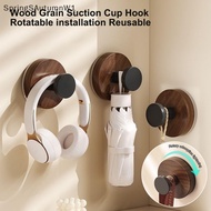 [SpringSAutumnW1] Wood Suction Cup Hooks Walnut Keys Decor Hook Door Ba Clothes Towel Hanger Cabinet