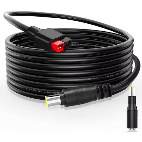 10Ft 8mm male to Anderson 3m Cable with 8mm female to 5.5*2.1/2.5mm Male ConnectorAdapter