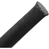 26ft - 1.5 Inch PET Expandable Braided Cable Sleeve, Braided Wire Sleeving, Cable Wrap Mesh Wire Loo