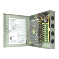 กล่องรวมไฟ 9 Ch. 12V 10A สำหรับกล้องวงจรปิด 4-6 จุด ไม่ต้องใช้ อแดปเตอร์ Switching Power Supply (Gre