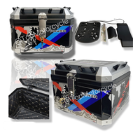 HOME+ 45L  Motorbox GS Top Box Motorcycle Box Storage Extra Big Top Box Extra Trunk Sandar Belakang Motor Box Besar