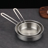 CHOCKMEN Stainless Steel Pan 18/10 16-20CM Frying Pan Induction Cooker Mini Pan Stir-Fry Pan Frying 