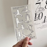 Frank Bunch Odd Stretch - Transparent Sticker Sheet by September Spring