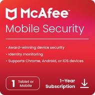 McAfee Mobile Security VPN 1-Device 1-Year License for Android and iOS Email Delivery