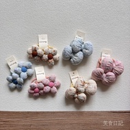[Taiwan Shipment] Spring Summer New Style Children's Hair Ring Embroidered Thread Bowknot Flower Hea
