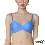 Wacoal Mood Travel Bra Wireless Bra เสื้อชั้นในไร้โครง 3/4 Cup เสริมฟองน้ำไล่ระดับ - MM1243 สีน้ำเงิน (LS)