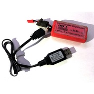 7.4V 2S Li-ion Battery USB CHARGES BALANCE LEADS HSP RC RACING