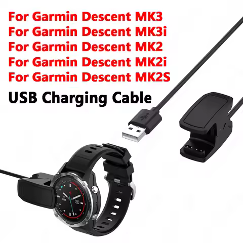 USB Charging Cable Charger For Garmin Descent MK2 MK2i MK2S Charger Dock Station Clip Replacement Fo