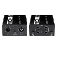 1 Piece Audio DI Box Direct Injection Box Low Noise Guitar Bass DI 2 Channel Audio Converter