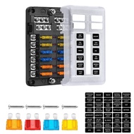 12-Way Marine Fuse Block,Waterproof 12v Fuse Block with LED Indicator for 12V/24V Automotive Golf Ca