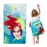 The Little Mermaid Ariel Kids Soft Lightweight 2 Piece Sleeping/Slumber Bag and Sling Bag Set, 46"(L