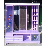 FREE ONGKIR / BUFFET TV / PENYEKAT RUANGAN / bufet kaca motif