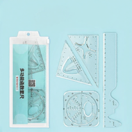 XINBAI | Multipurpose Student Geometry Drawing Ruler Set