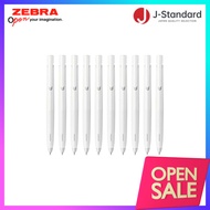 Zebra Oil-based Ballpoint Pen Blend 0.7 White Barrel Black Ink 10-pack B-BA88-W