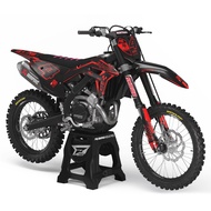 Decals CRF Fullbody Warna Hitam Merah Stiker Motor Bebas Design