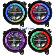 Wrangler JL RGB headlights，Lighting Ring with RGB Ring. JL 9inch Diamond LED headlight. JL1169