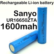Original Sanyo UR16650ZTA 16650 1600mAh 3.7V Real Capacity Rechargeable Li-ion Protected battery SUREFIRE flashlight etc