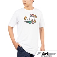 ARI SUNSET SUMMER LIFESTYLE TEE - WHITE/YELLOW/BLACK เสื้อ อาริ SUNSET SUMMER สีขาว