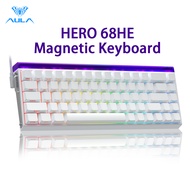 AULA HERO 68HE Magnetic RT Mechanical Keyboard 68Keys 8Khz Wired RGB Pudding Keyboard with Rapid Tri