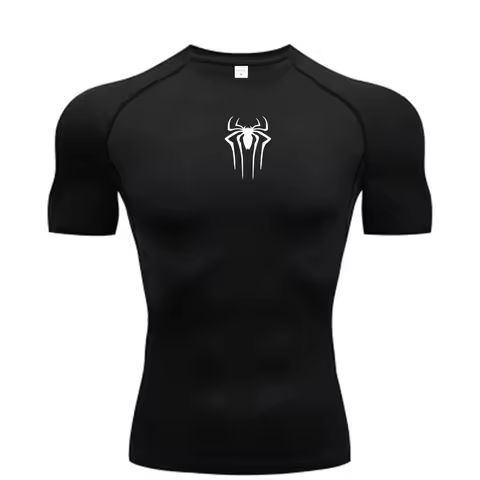 New Men's printed compression shirt Fitness Sport Running Tight Gym T-shirt Sport Exercise Quick Dry