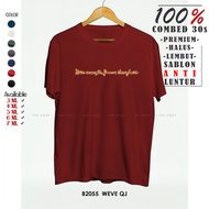 HITAM PUTIH MERAH Jumbo Bigsize Distro T-Shirt B2055 WEVE QJ Oversize Men's Boys Short Sleeve Plain 
